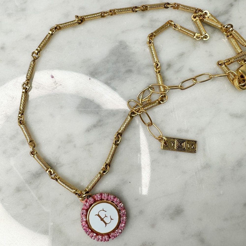 Anthropologie E Initial Necklace